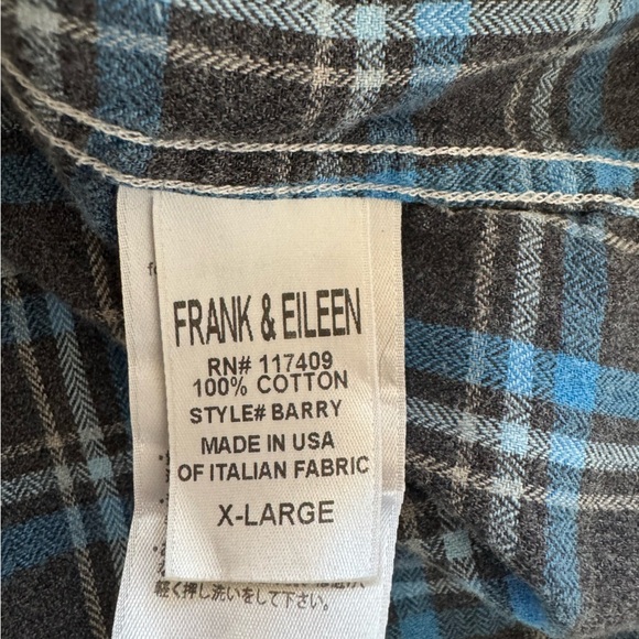 Frank & Eileen Eileen Flannel Shirt Barry fitted XL - Picture 6 of 6